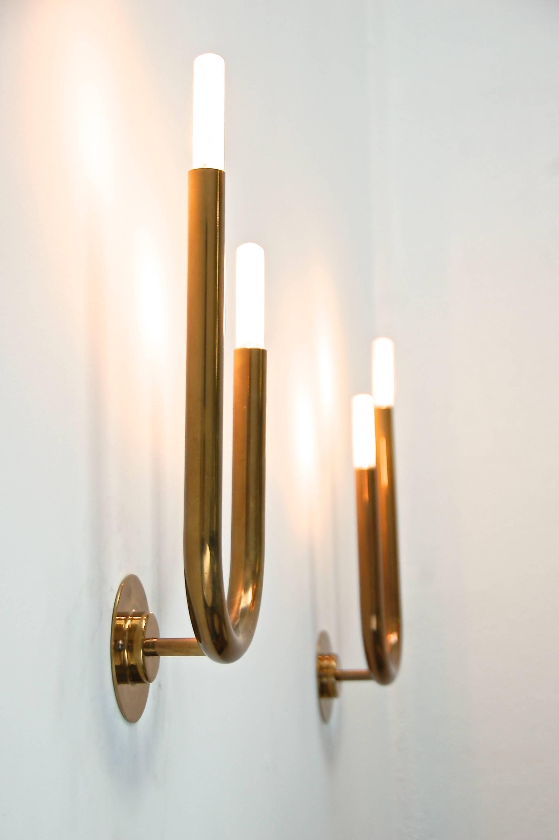 Patinated LU Wall Sconces by Lumfardo Luminaires For Sale