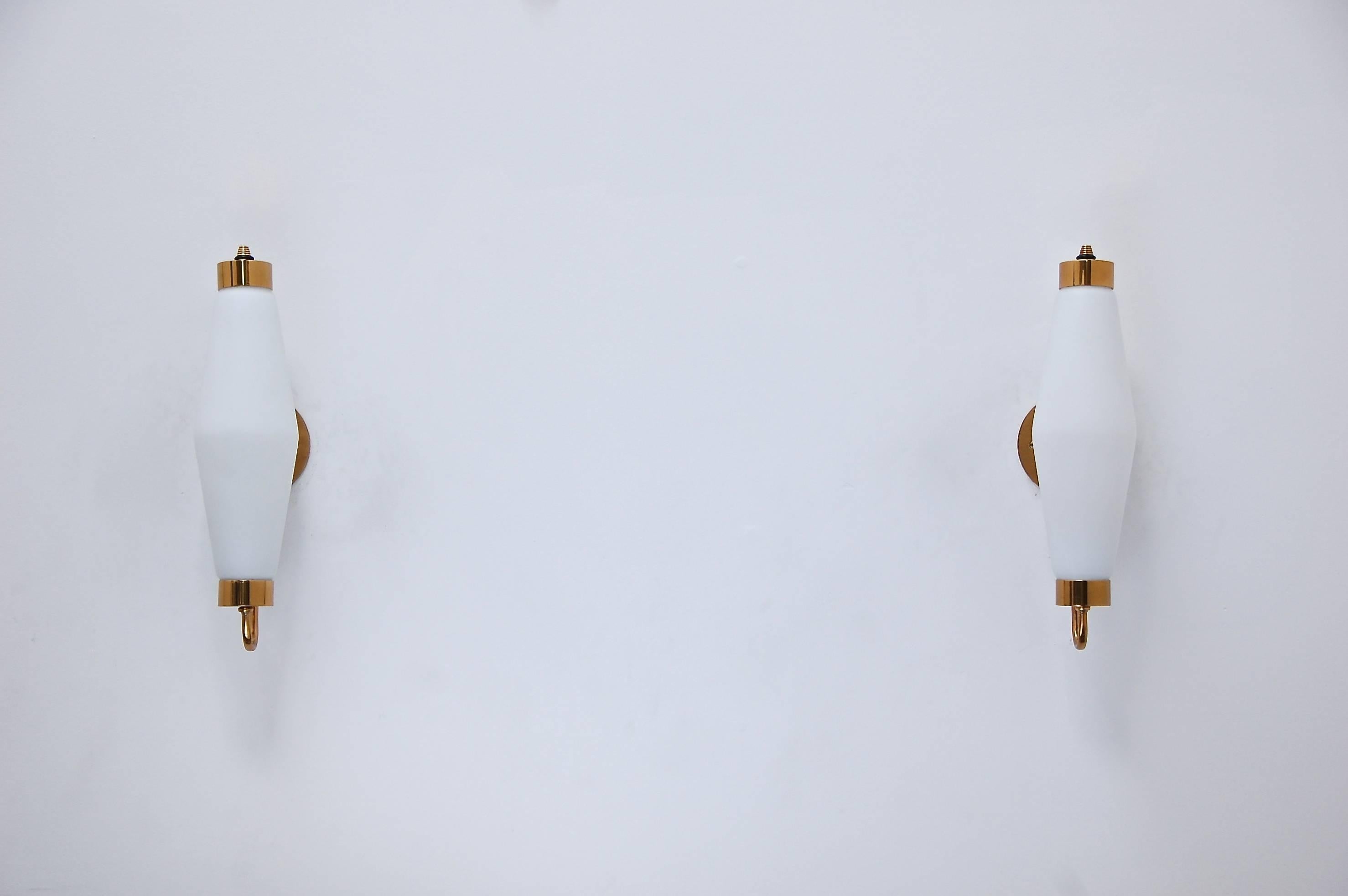 Mid-Century Modern Italian Sconces in the Manner of Stilnovo