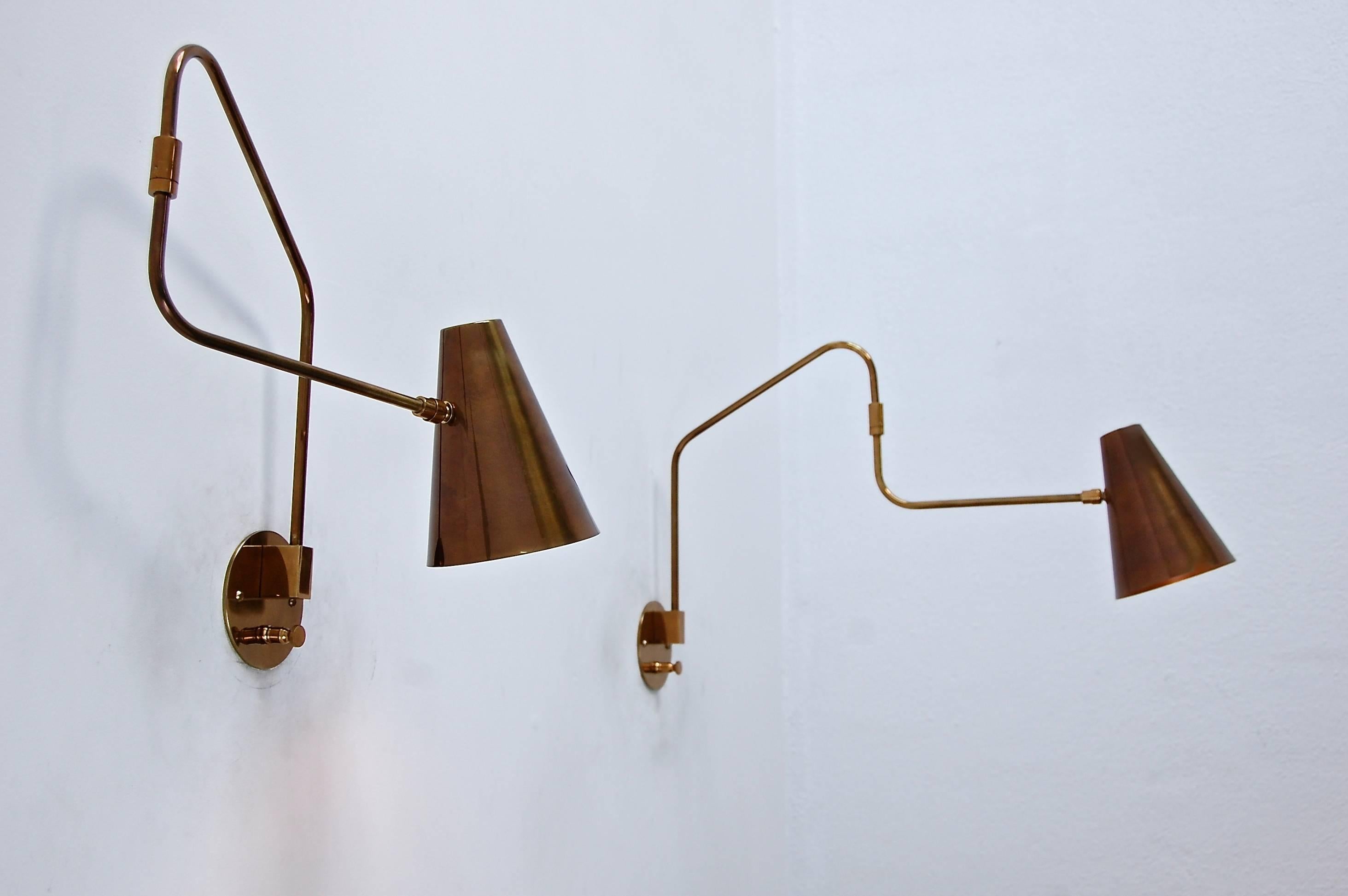 LU Swing Sconces by Lumfardo Luminaires In Excellent Condition In Los Angeles, CA