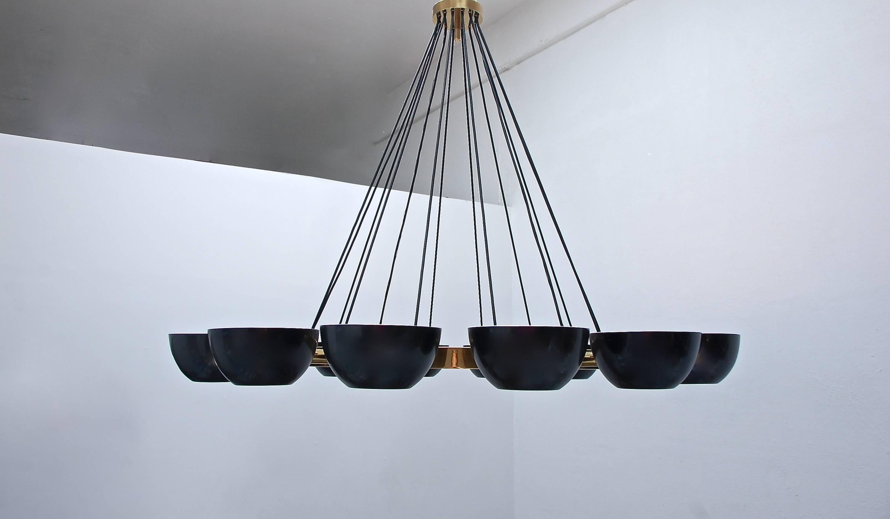 Mid-Century Modern LUcrown Chandelier by Lumfardo Luminaires For Sale