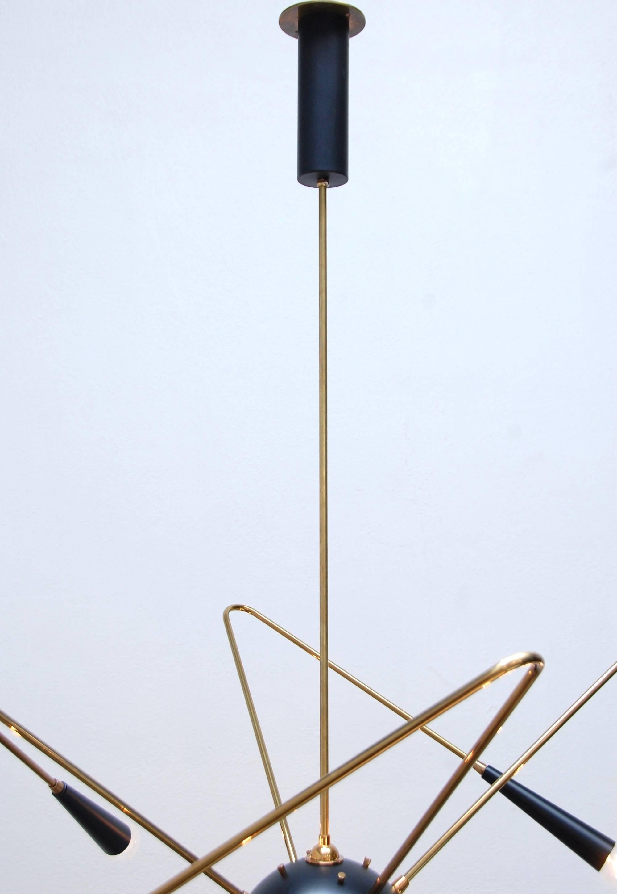 Contemporary Atomic Sputnik Chandelier by Lumfardo Luminaires For Sale