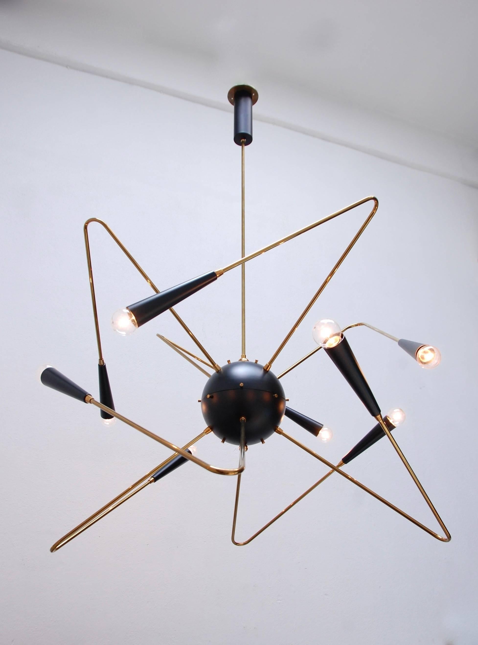 American Atomic Sputnik Chandelier by Lumfardo Luminaires For Sale