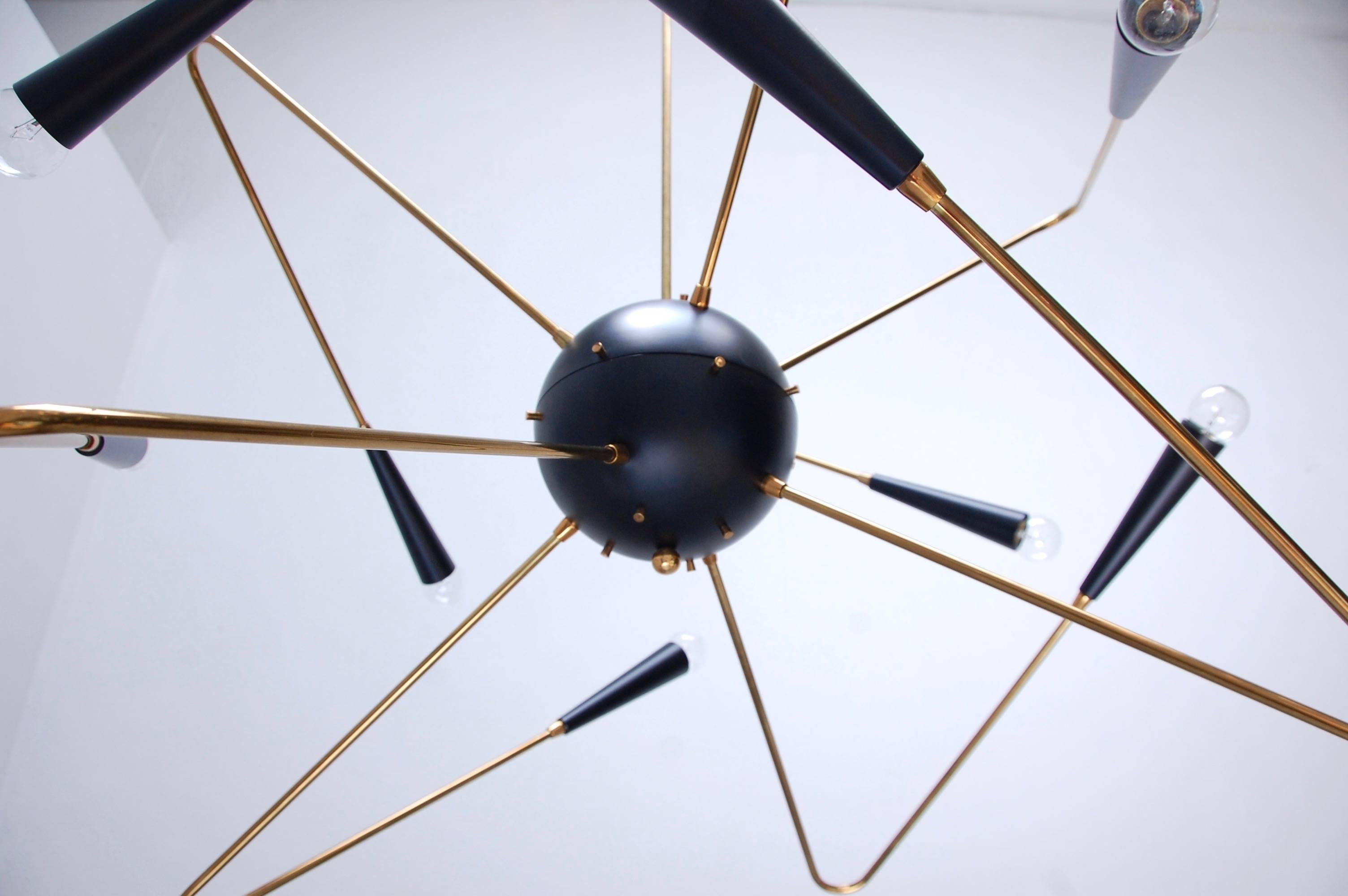 Atomic Sputnik Chandelier by Lumfardo Luminaires For Sale 1