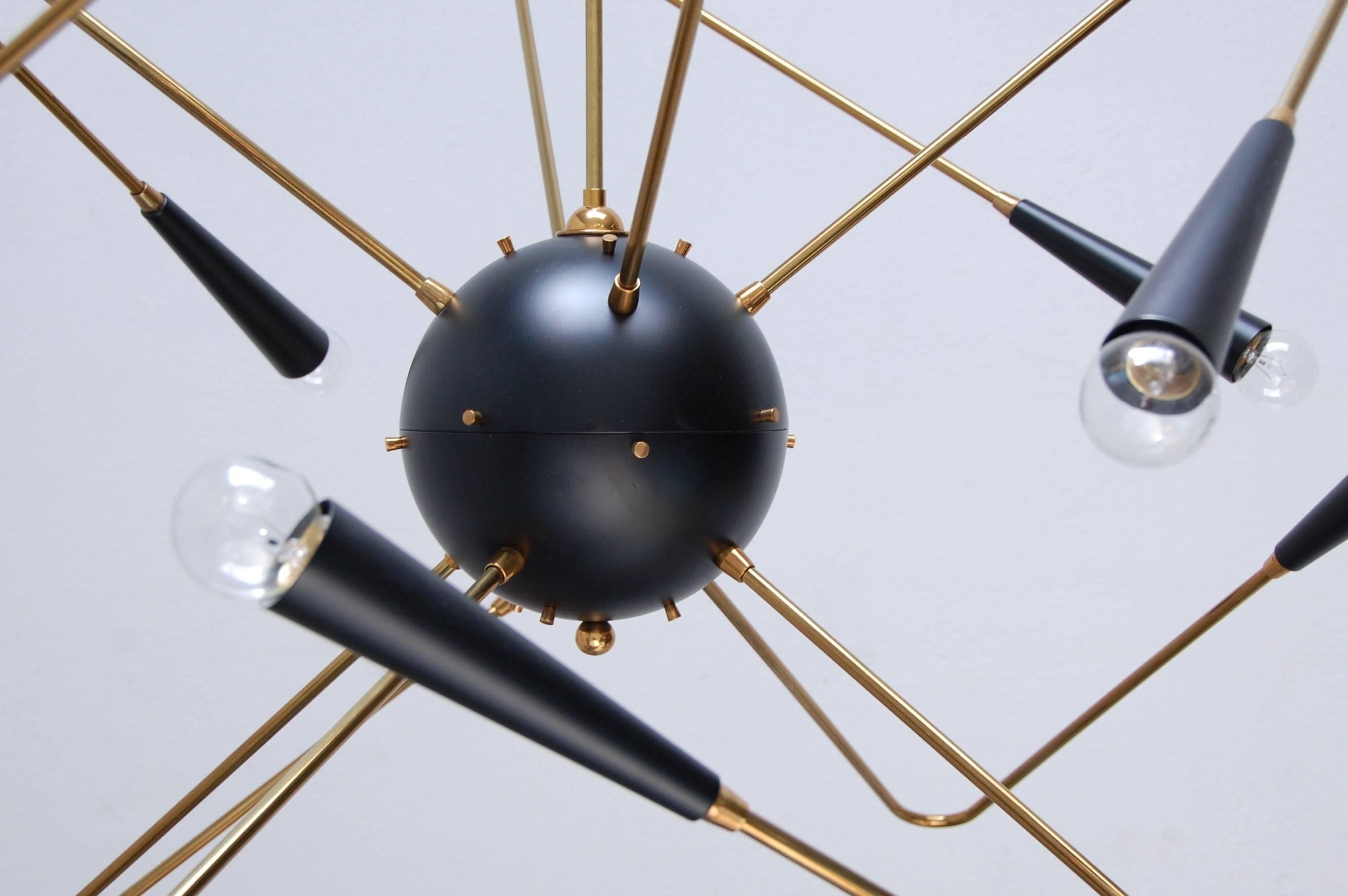 Atomic Sputnik Chandelier by Lumfardo Luminaires For Sale 2
