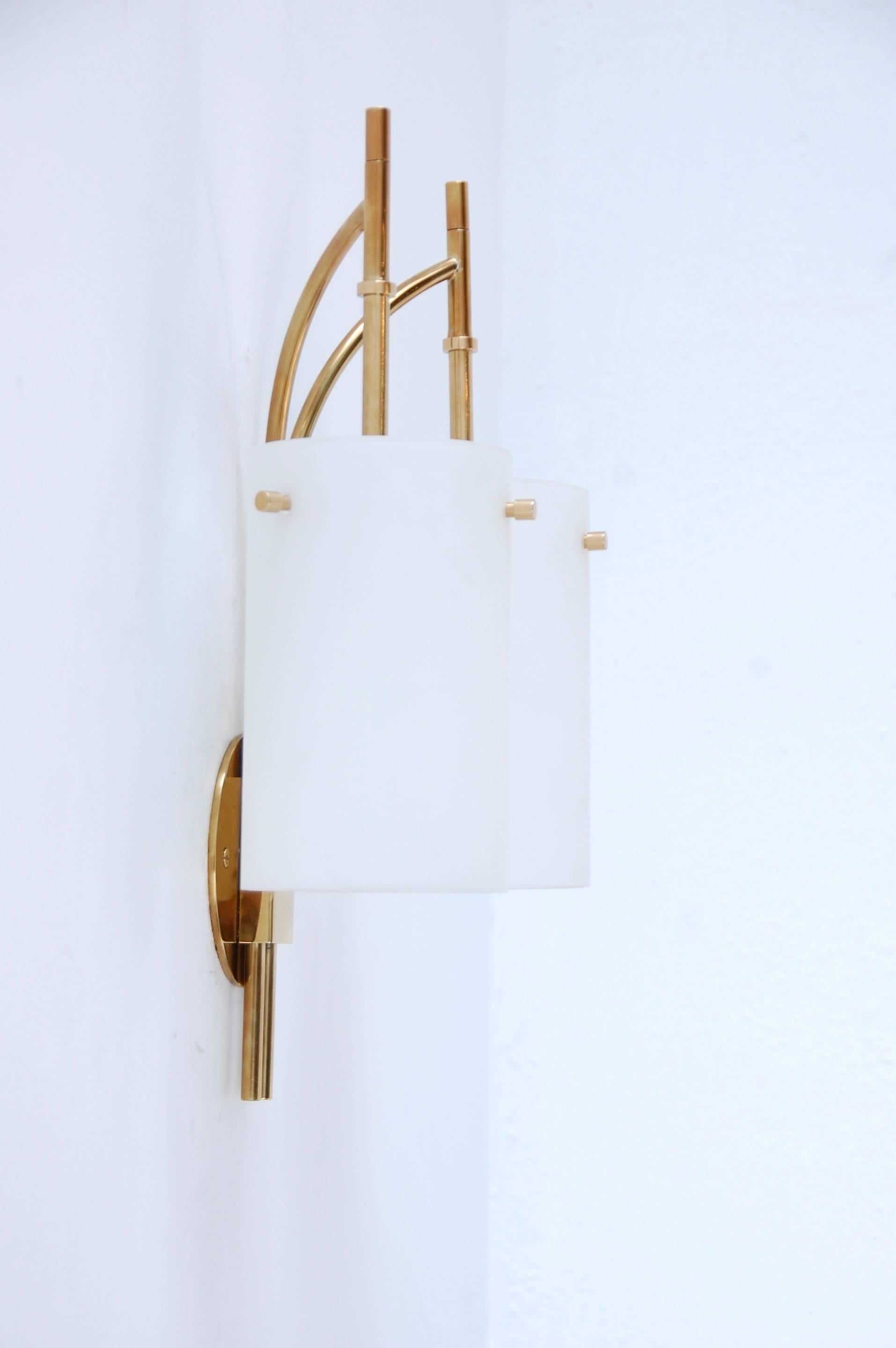 1950s Italian Double Shade Cylinder Sconce 1