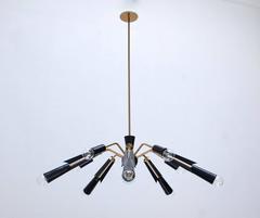 Ten-Arm 1950s Sputnik Chandelier