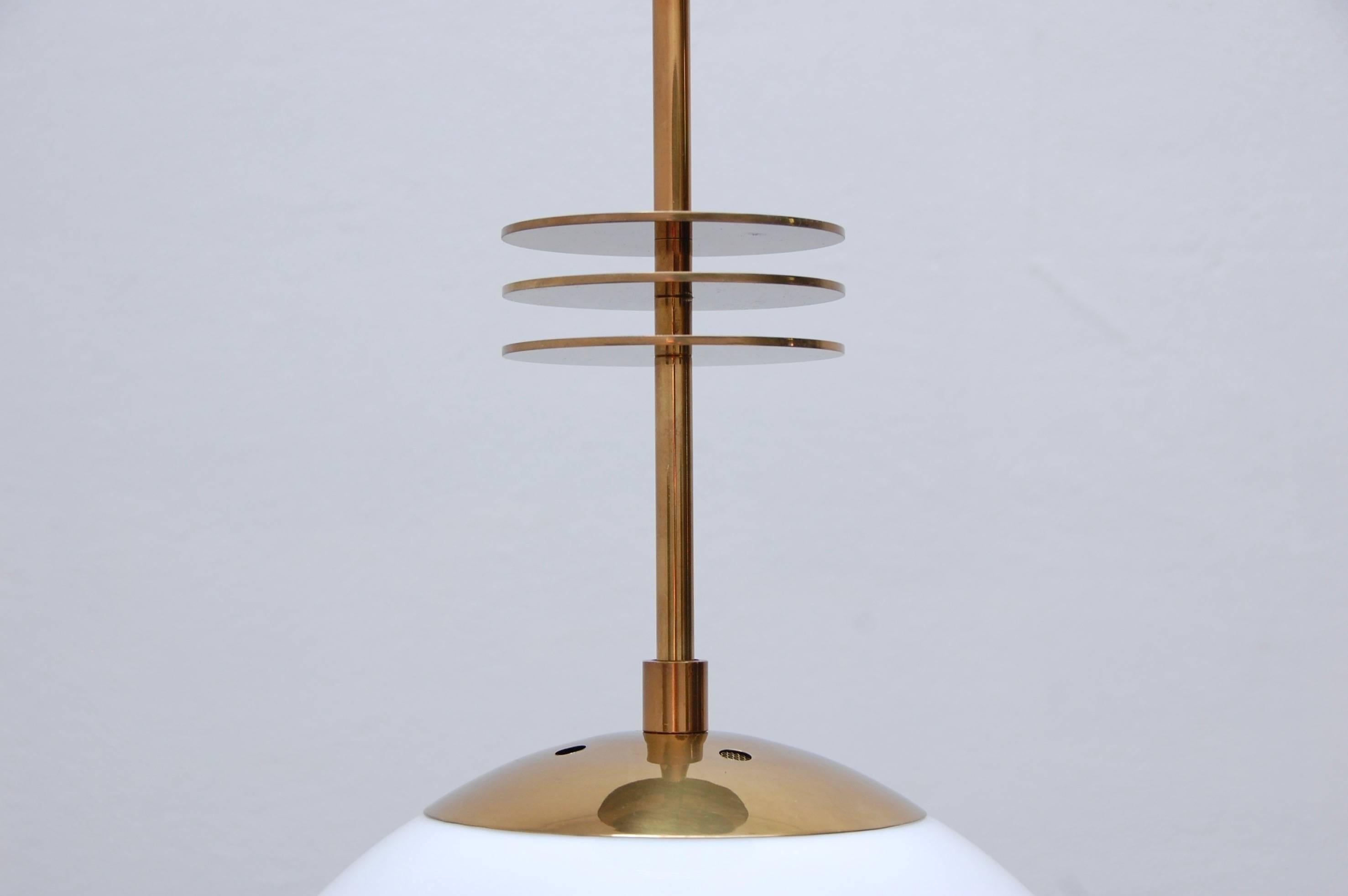 Patinated LU Deco Pendant by Lumfardo Luminaires For Sale