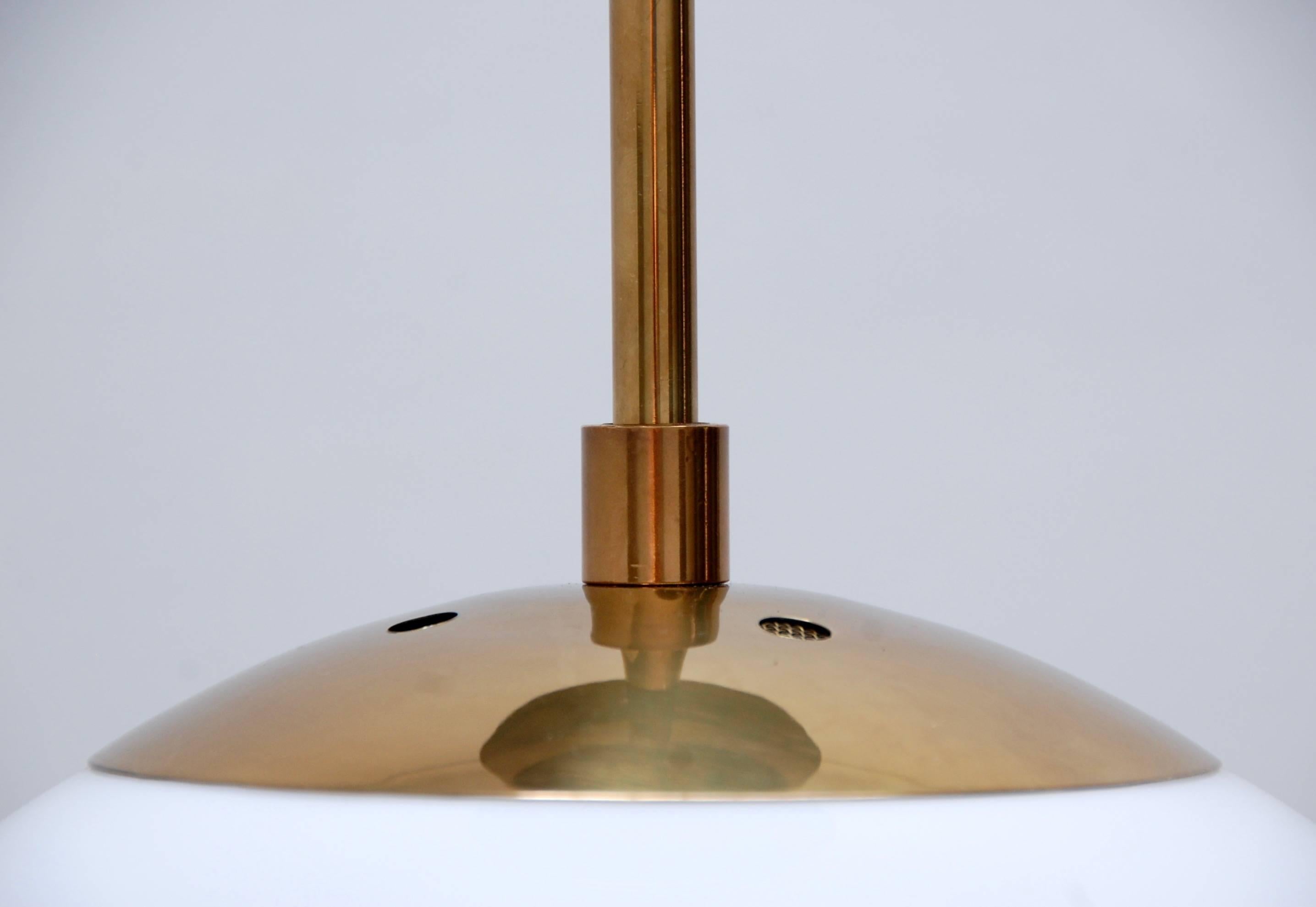 Brass LU Deco Pendant by Lumfardo Luminaires For Sale