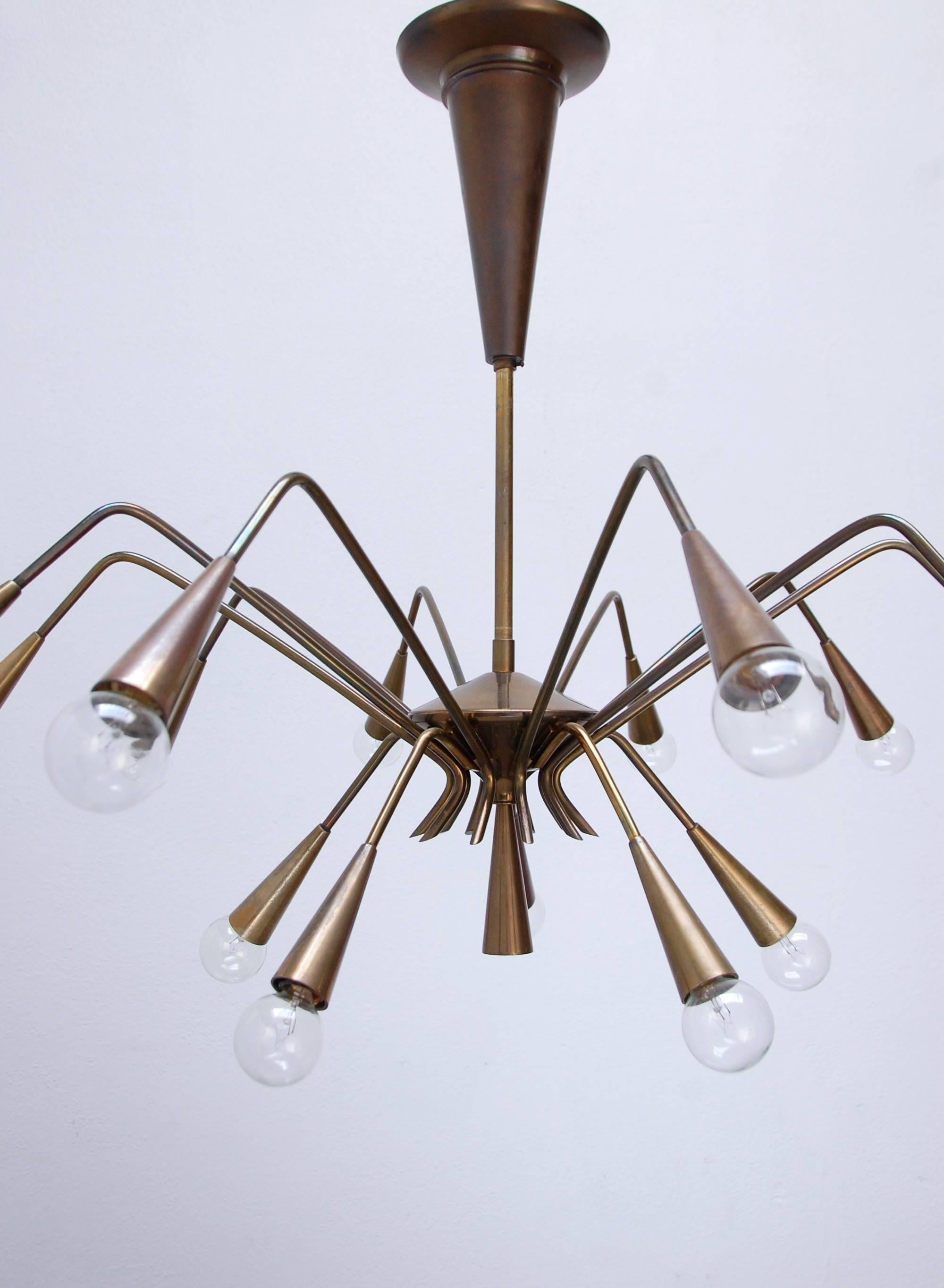 Sputnik Chandelier by Lumi In Excellent Condition For Sale In Los Angeles, CA