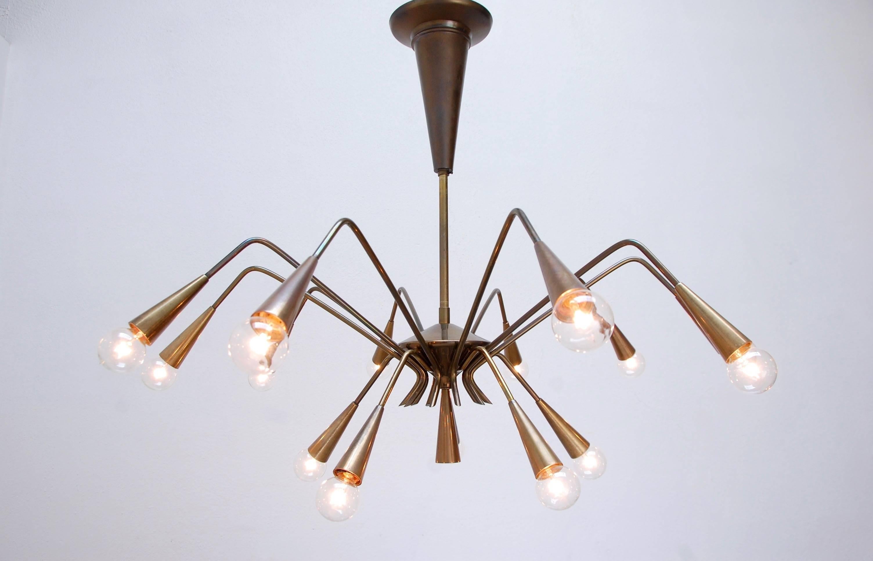 Italian Sputnik Chandelier by Lumi For Sale