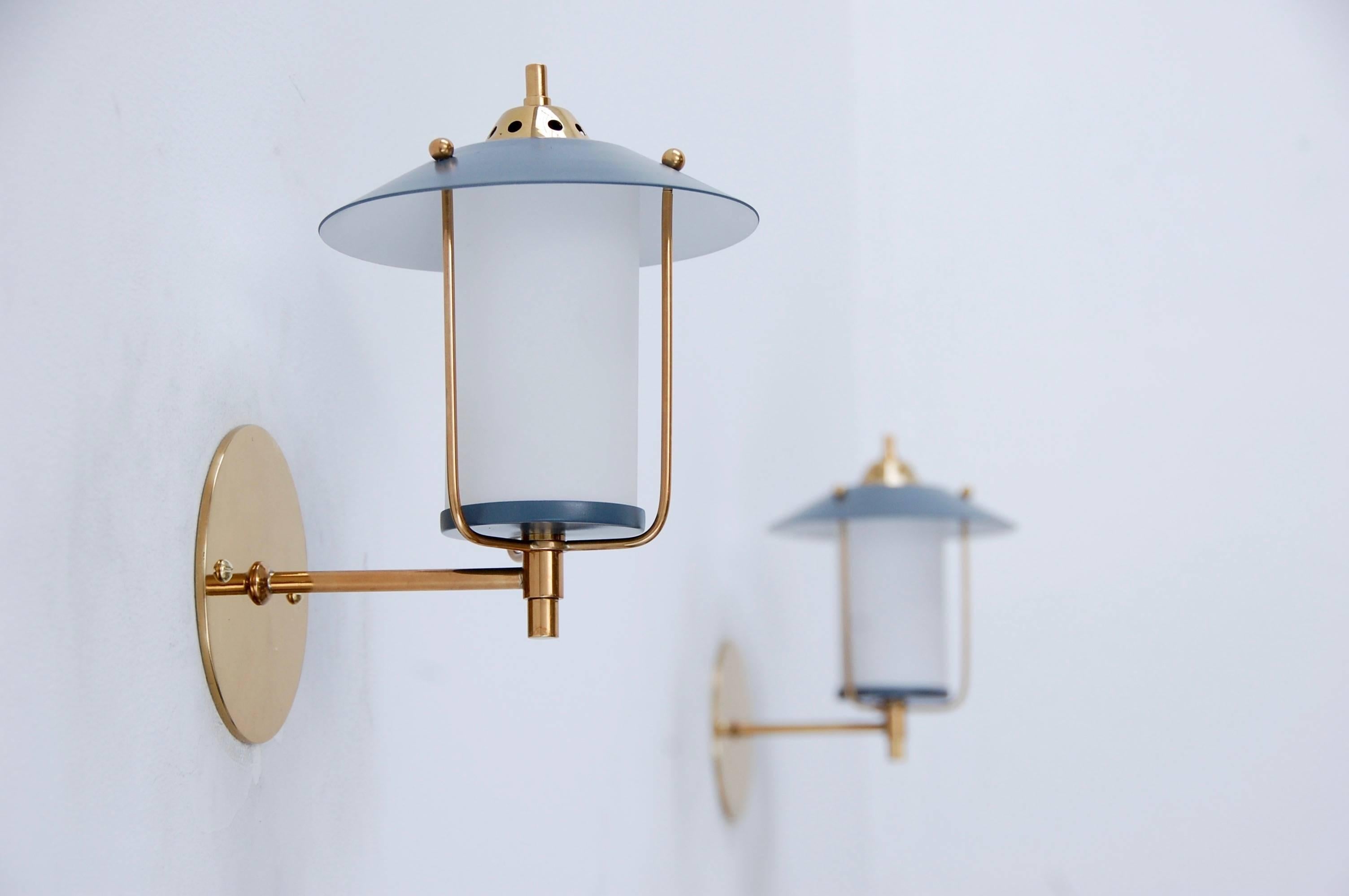 Mid-Century Modern Petite Italian Mid-Century Indoor Outdoor Sconces