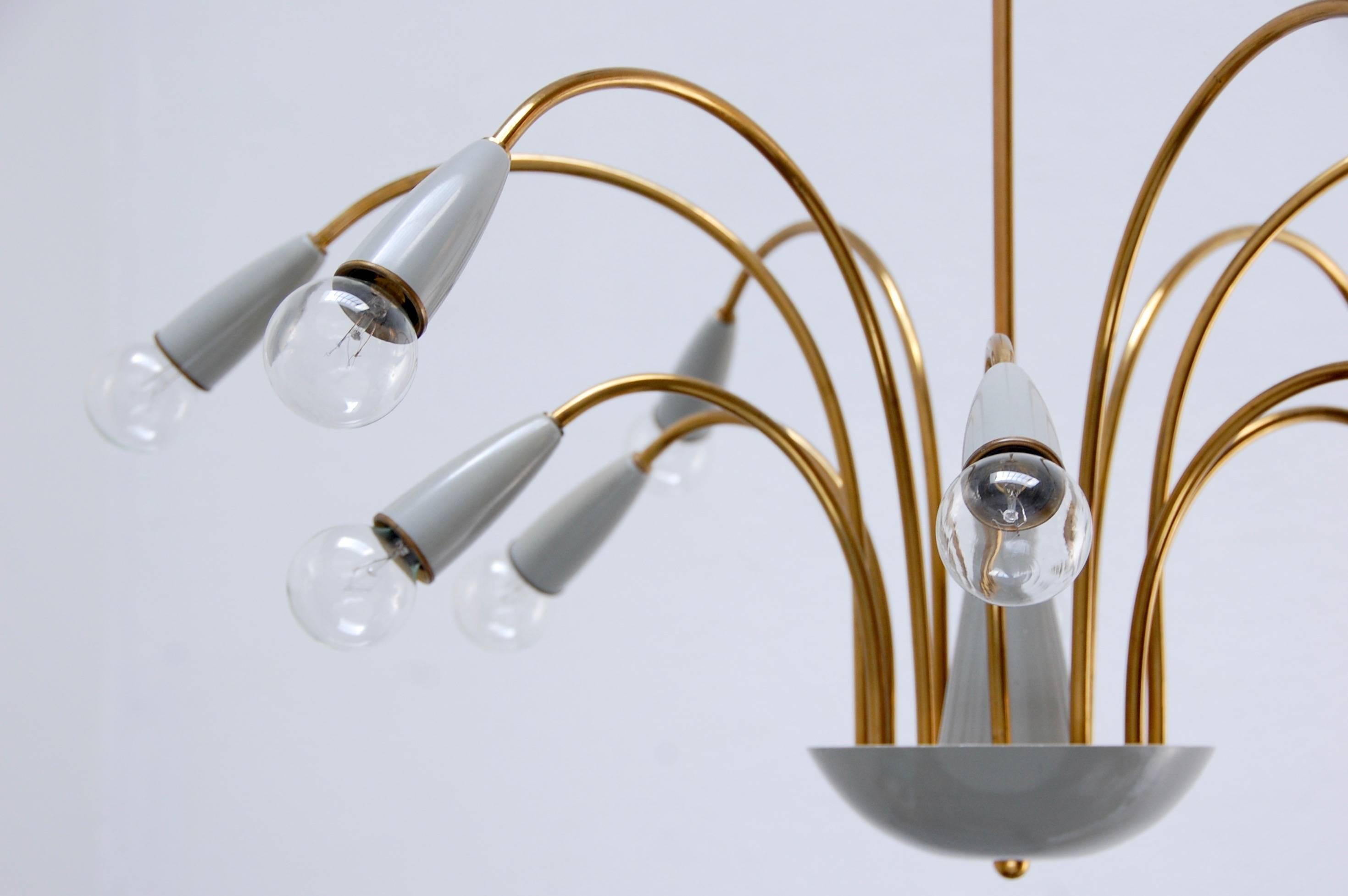 Botanical 1960s Chandelier from Italy 2
