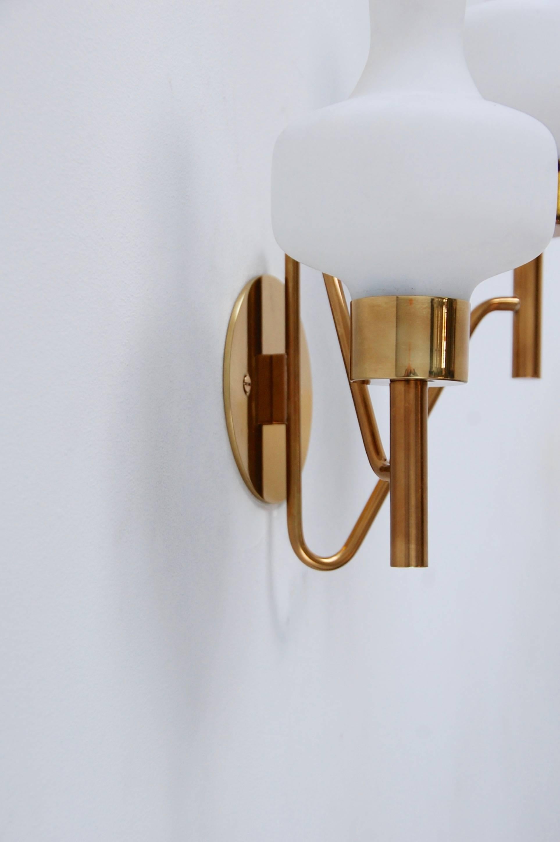 Brass Classic Italian Double Shade Sconce