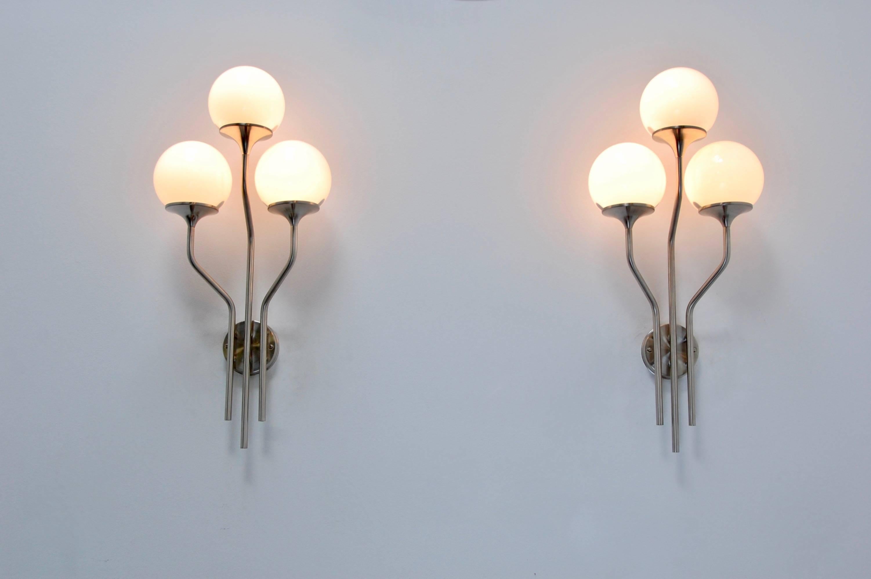 Blown Glass Large Lamperti Sconce For Sale