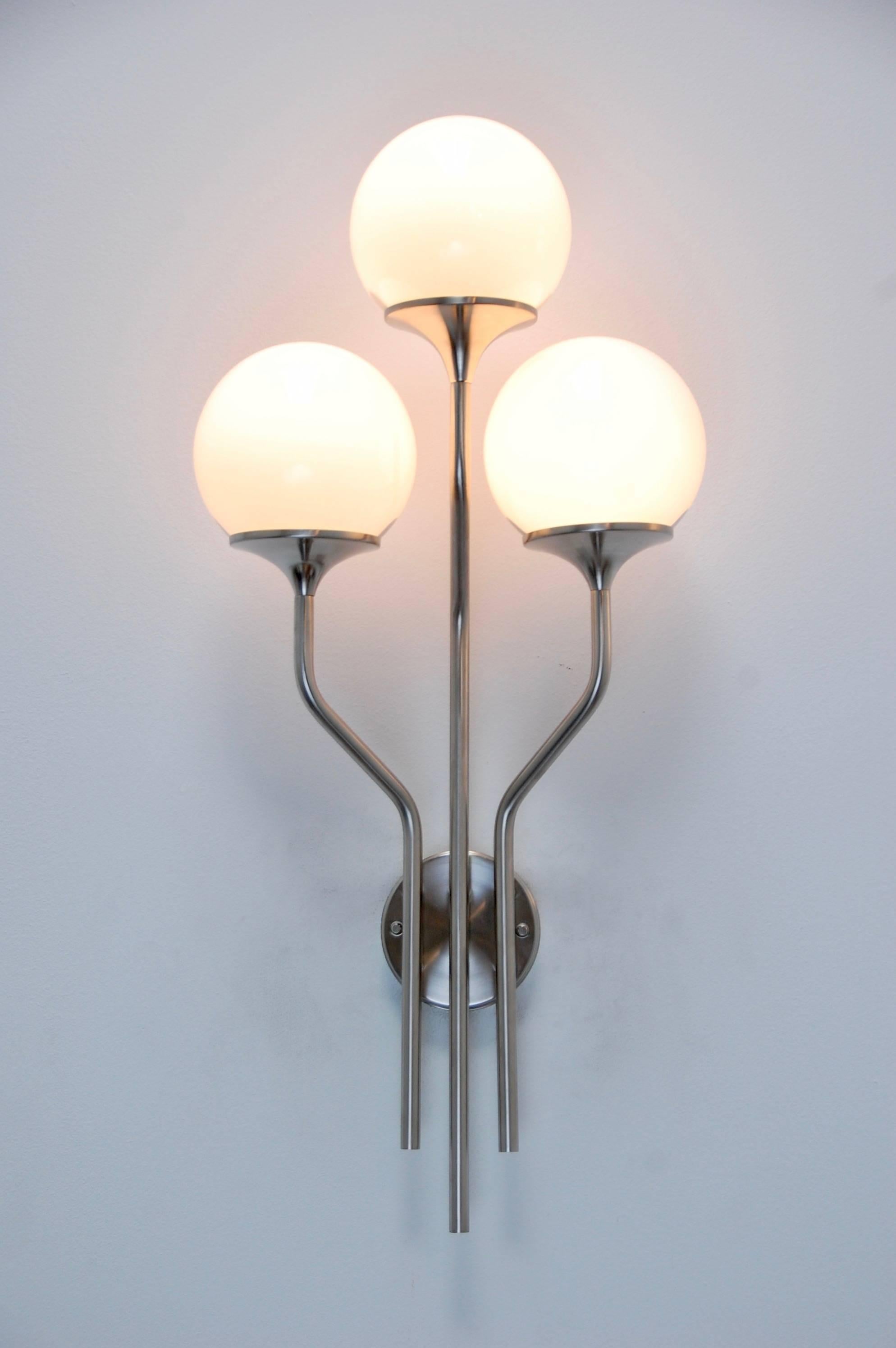 Mid-20th Century Large Lamperti Sconce For Sale