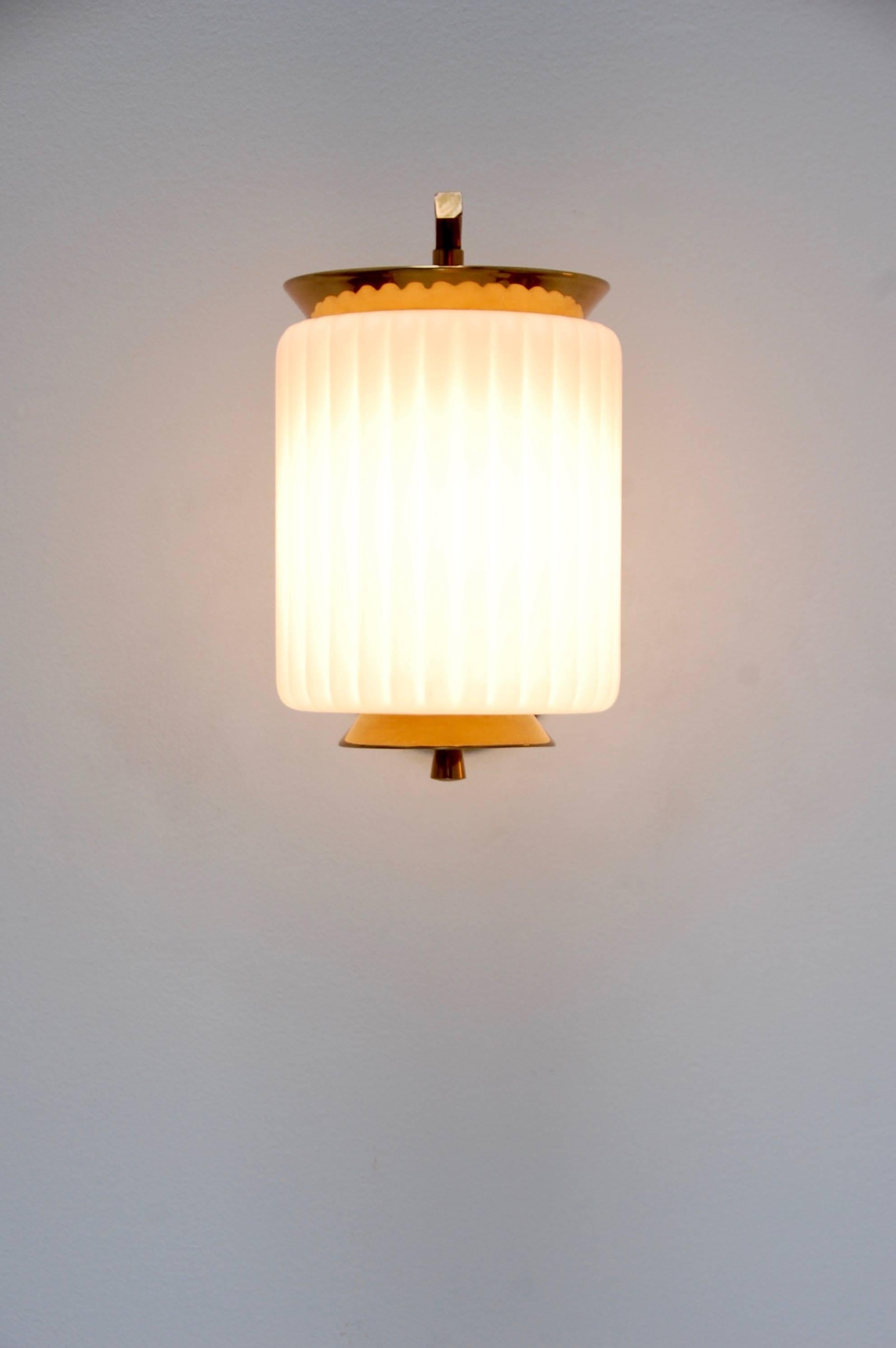 Mid-Century Modern Italian Riveted Cylinder Sconces