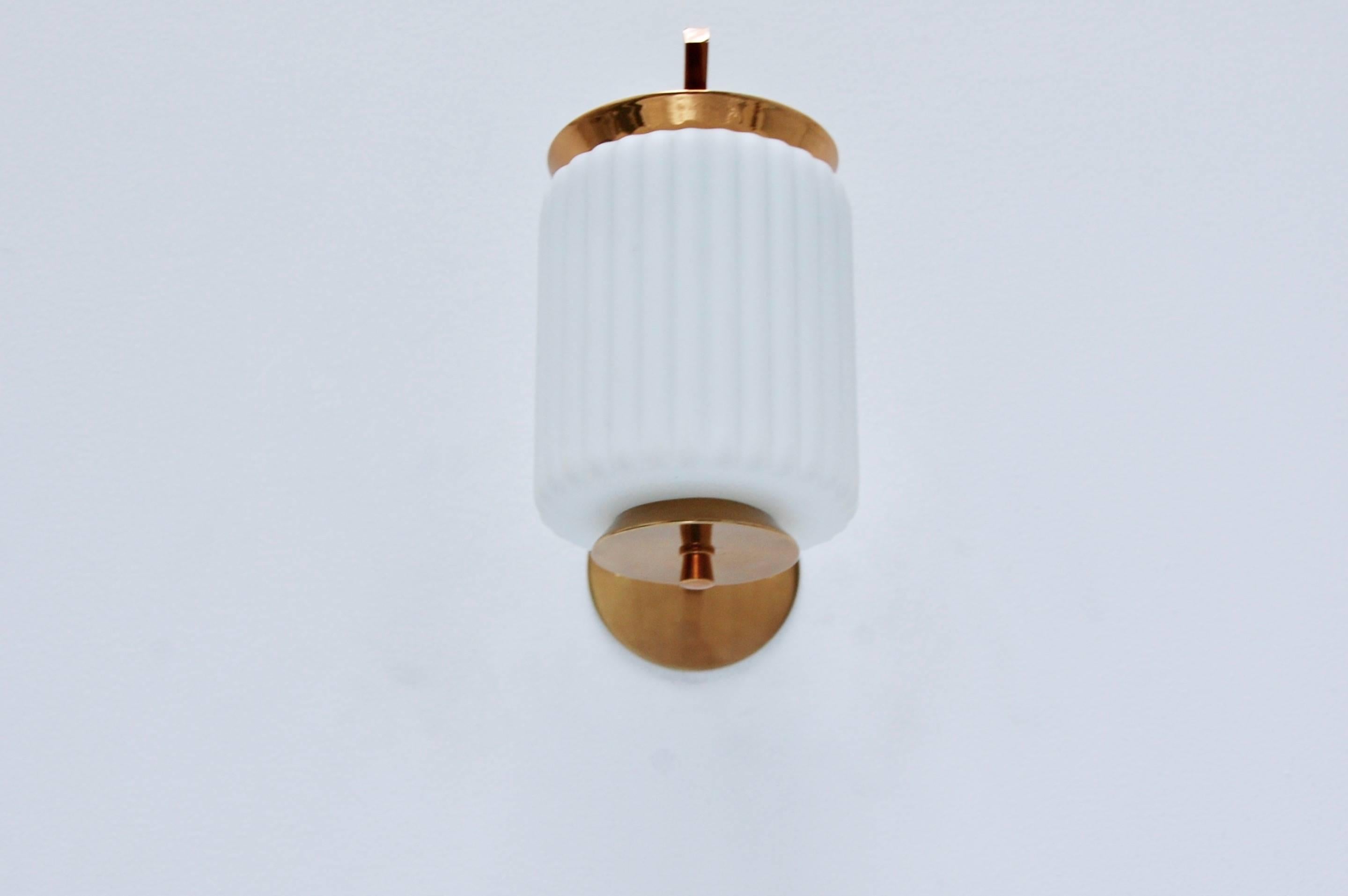 Mid-20th Century Italian Riveted Cylinder Sconces