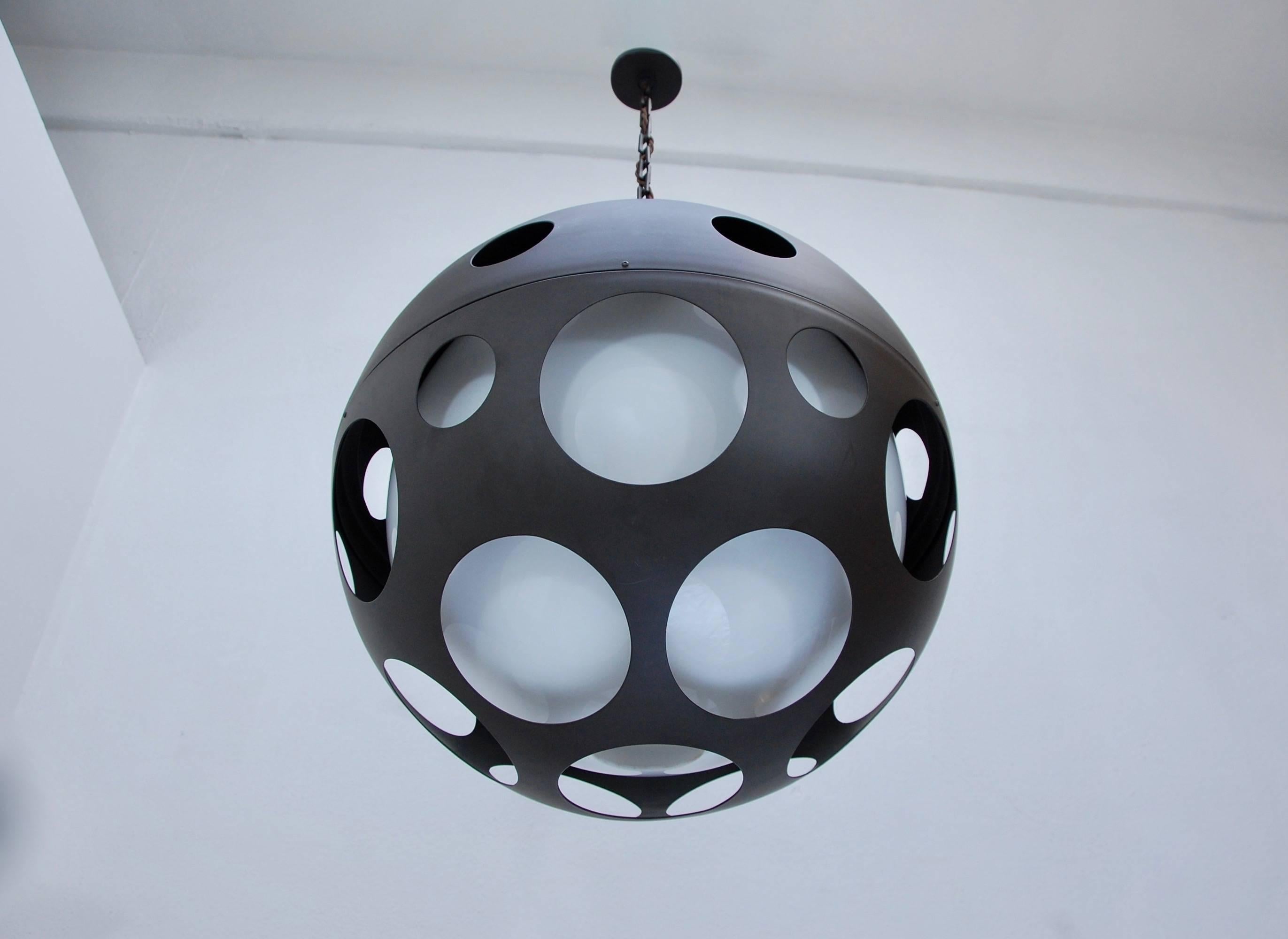 Modern Large Perforated Globe Pendant