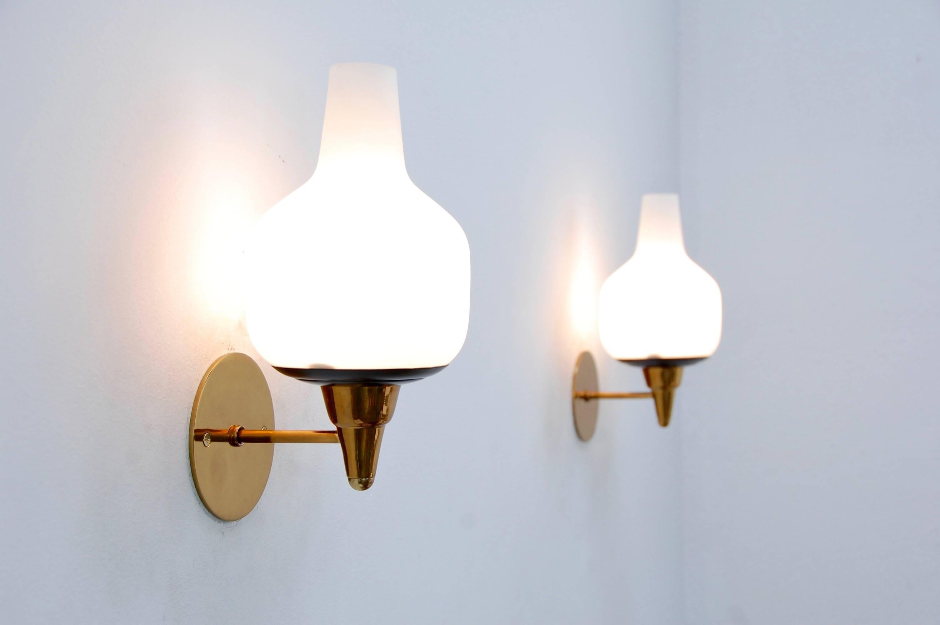 Mid-20th Century Stilnovo Modern Sconces