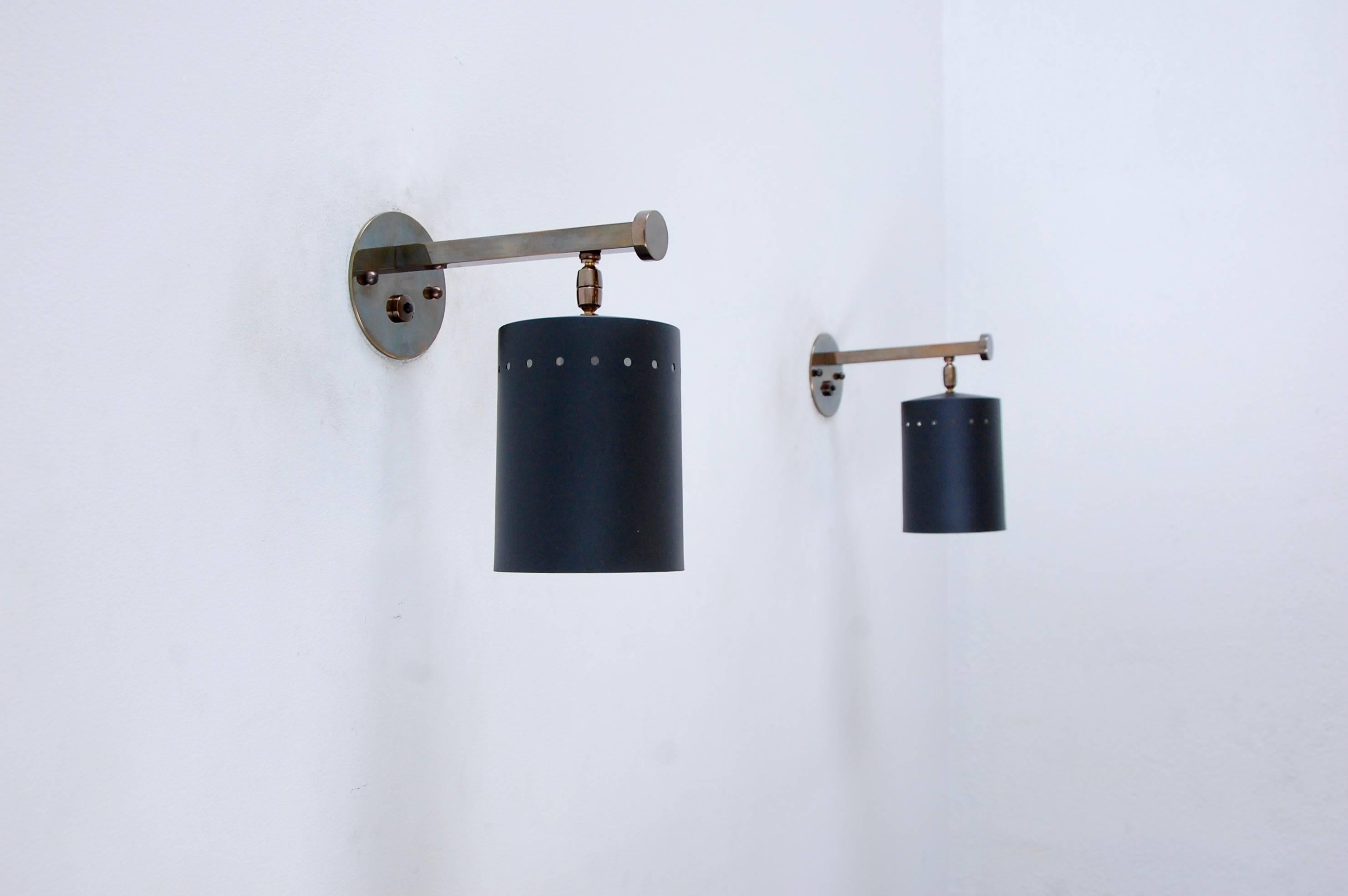 Painted Directional Cylinder Sconces