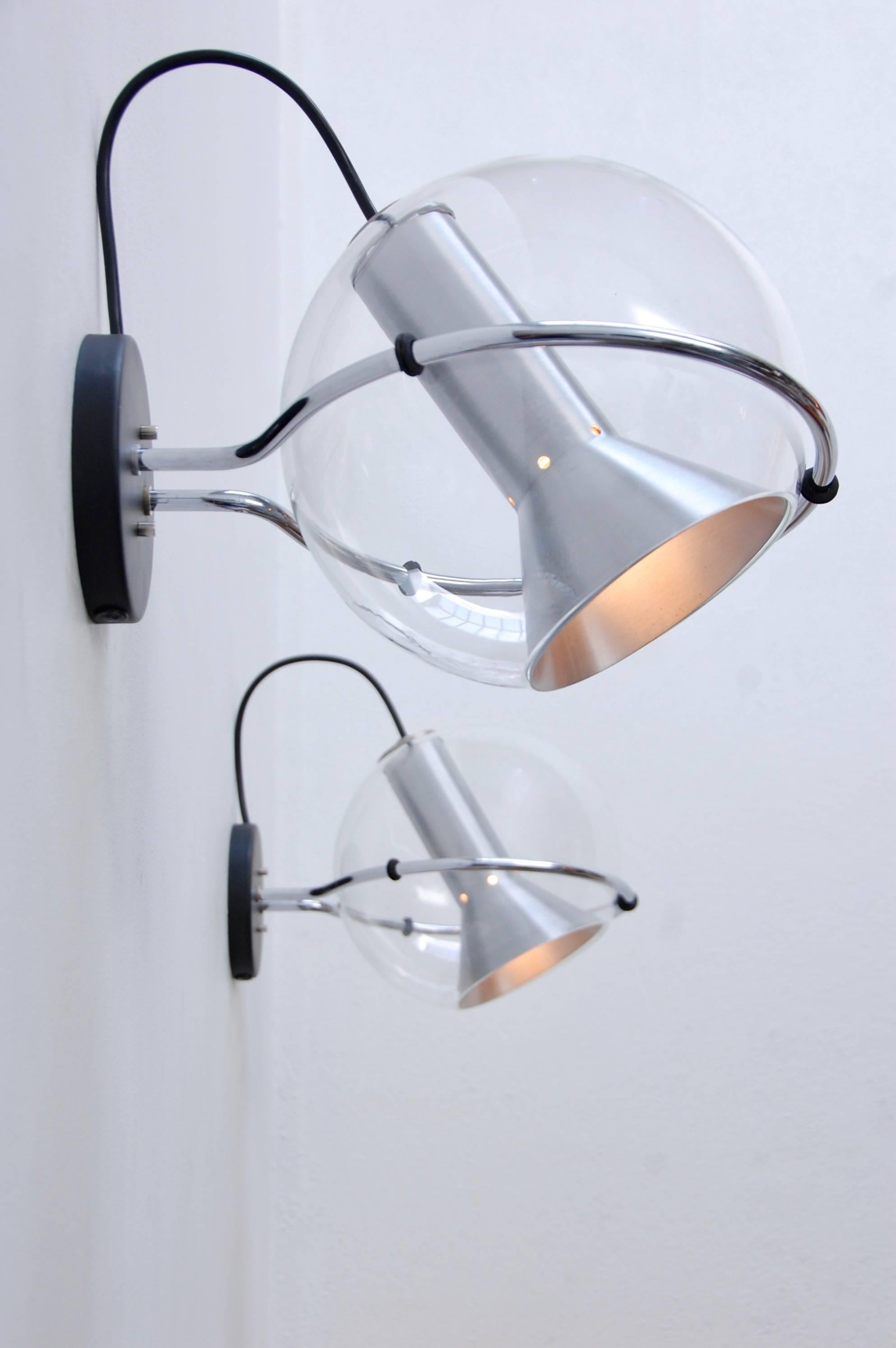 Mid-20th Century Globe RAAK Wall Lights