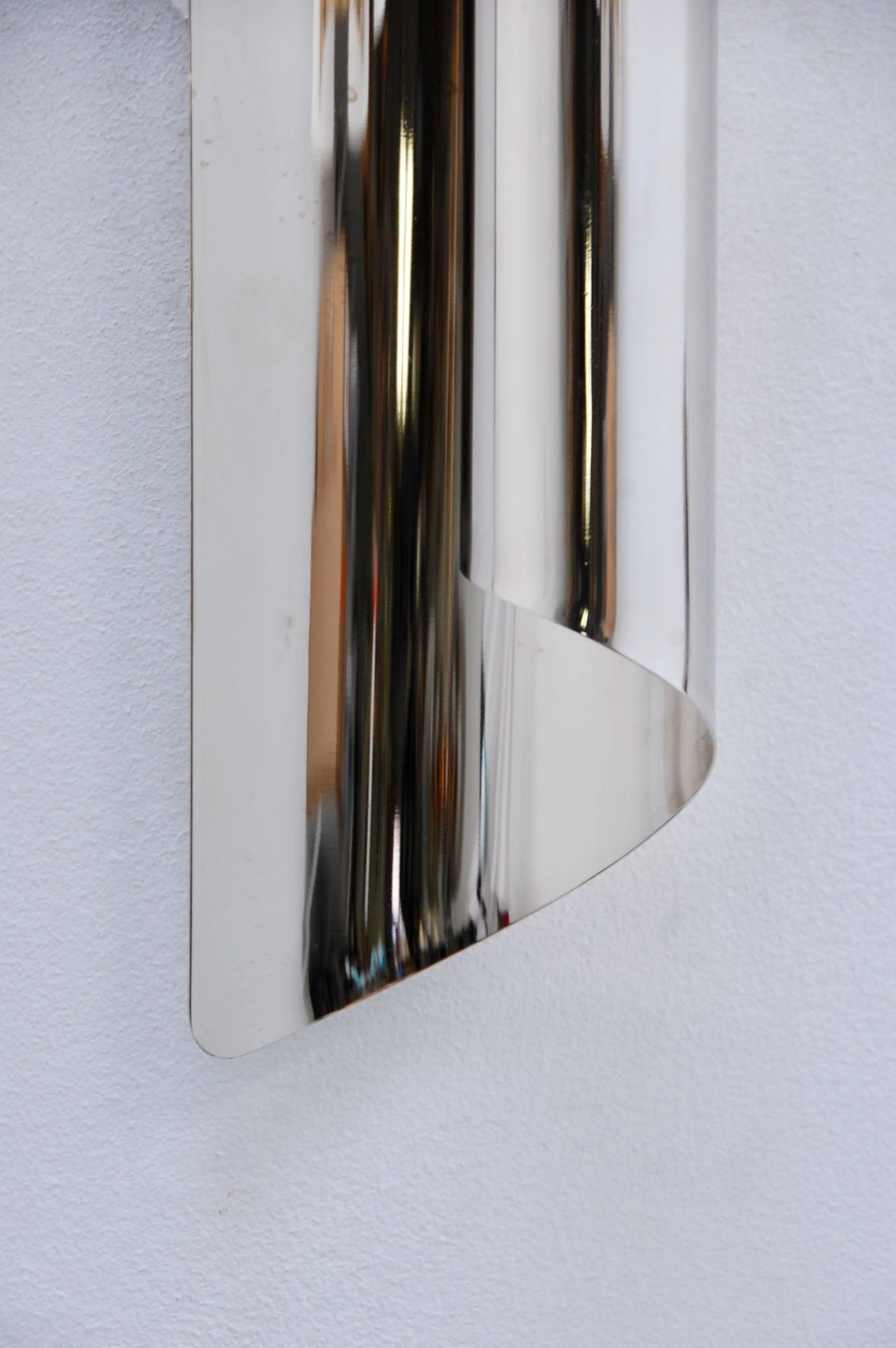 Modernist French Nickel Sconces For Sale 1