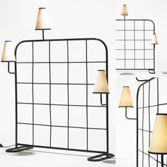 Jean Royère Croisillon Room Divider and Luminaire, France, 1949