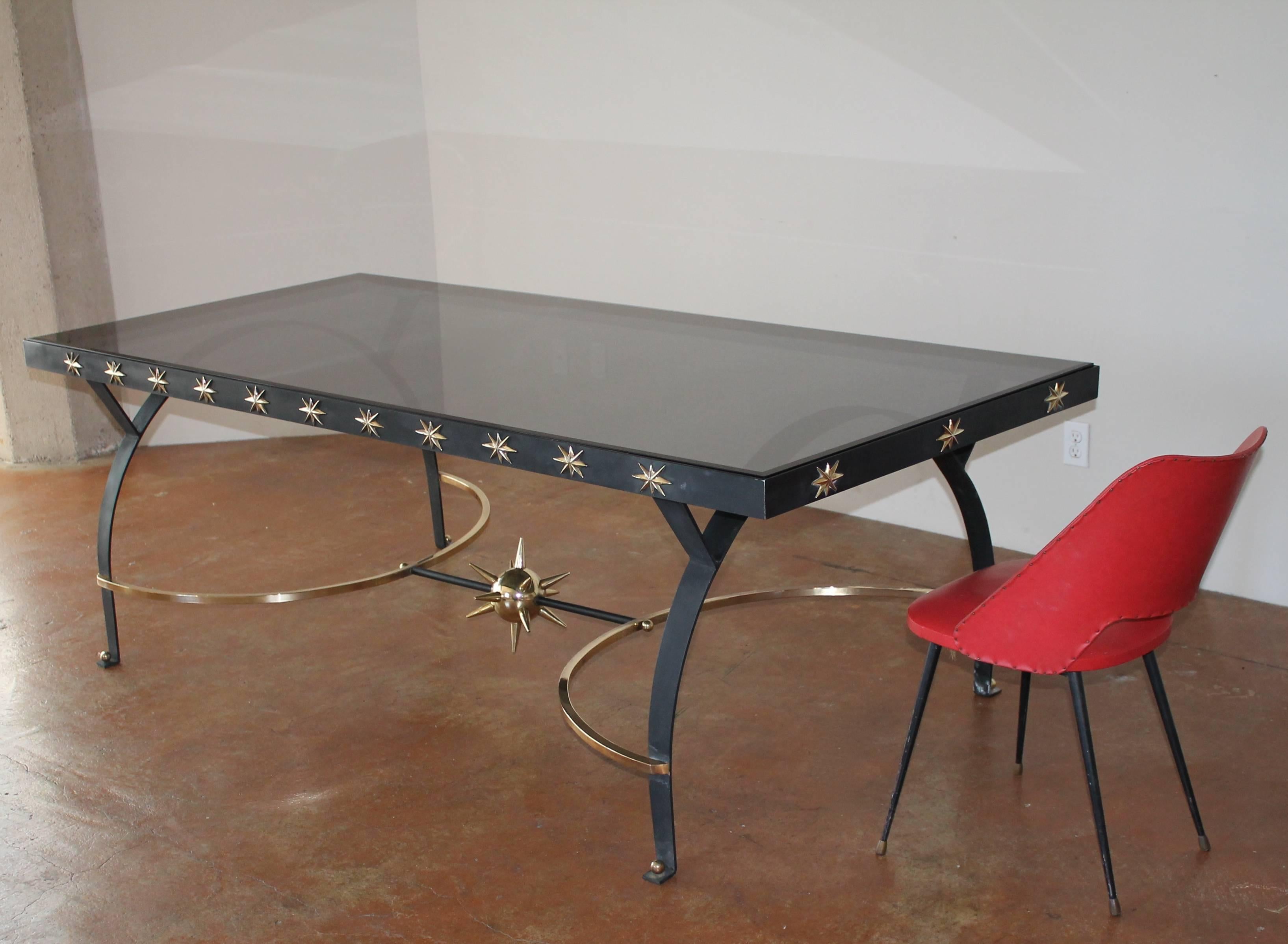 Cast Exceptional 7 Ft long Dining Table by Arturo Pani. Mexico City, 1940's