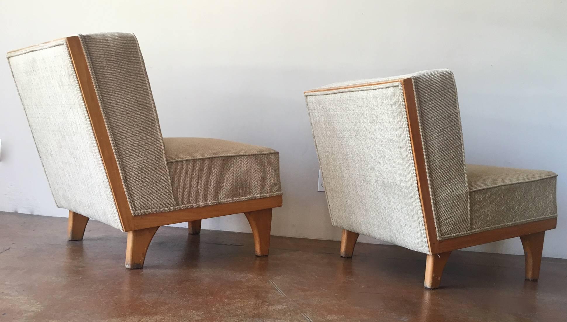 Mexican Very Rare Michael Van Beuren Lounge Chairs for Domus, Mexico, 1950s