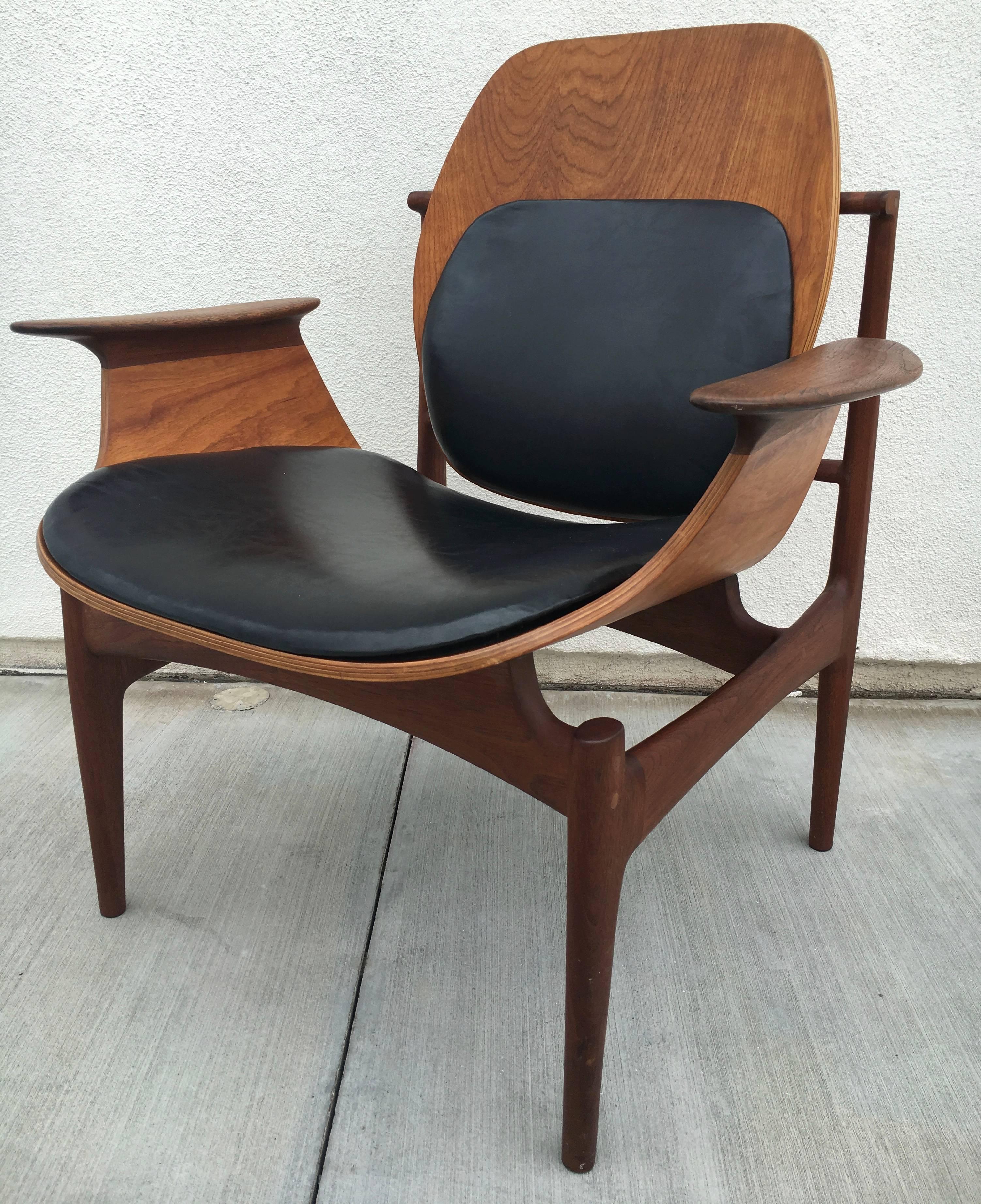 Mid-20th Century Stunning One off 1/1 Studio Chair by John McWilliams, California, circa 1960s For Sale