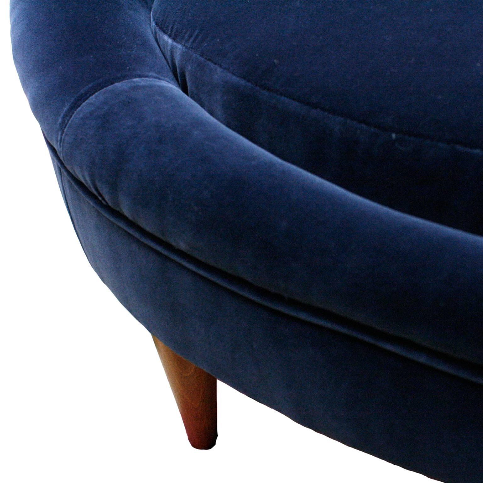 Velvet Sofa Designed by Ico Parisi