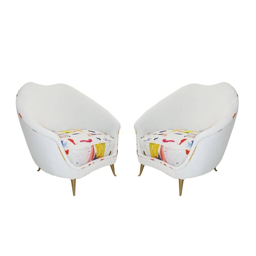 Pair of Italian Armchairs Designed by Federico Munari