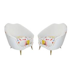 Pair of Italian Armchairs Designed by Federico Munari 4