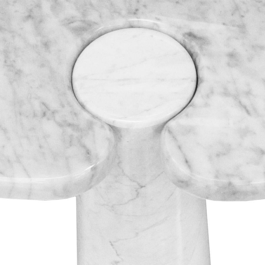 Carrara Marble Console Designed by Angelo Mangiarotti and Edited by Skipper