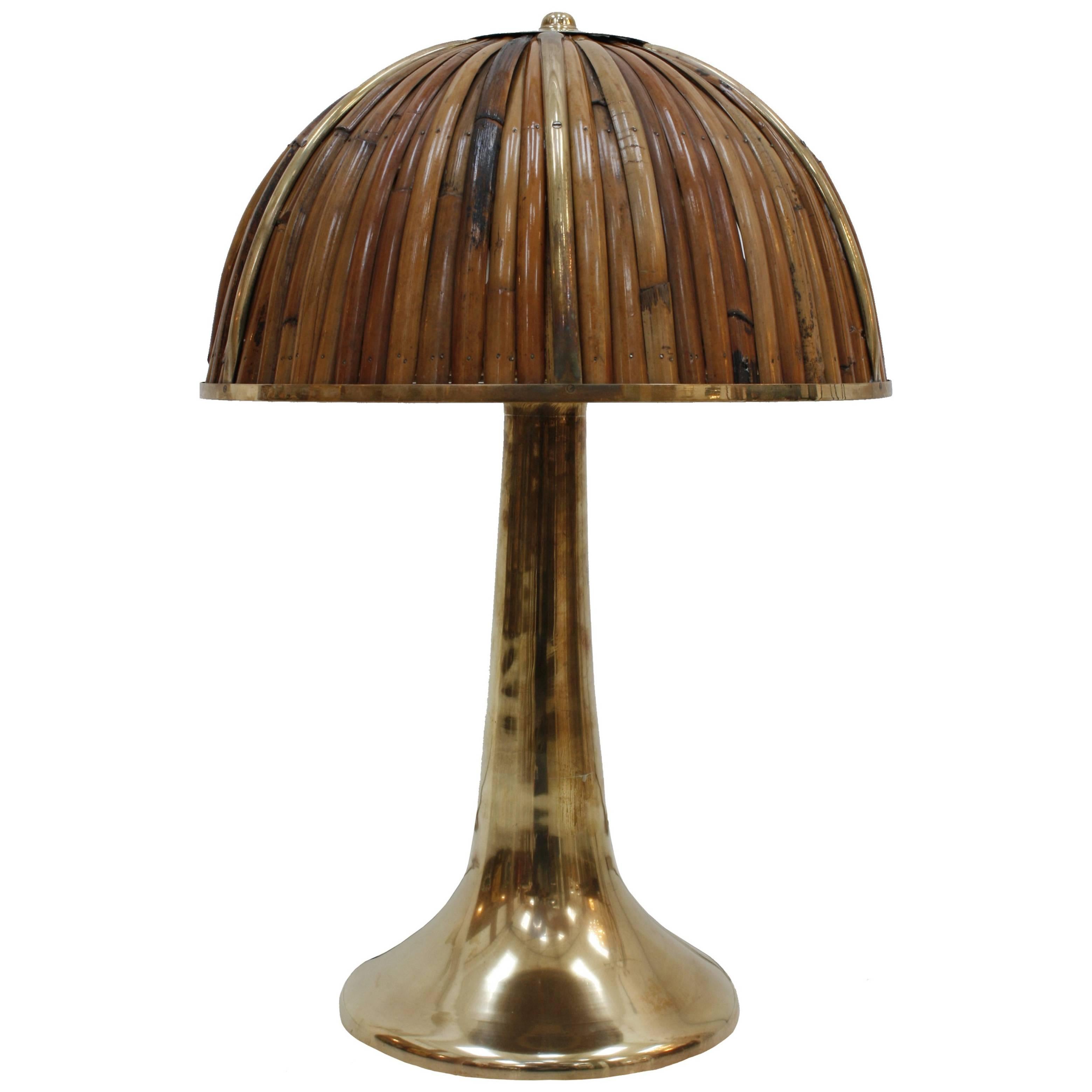 Gabriella Crespi Mid-Century Modern "Fungo" Signed Italian Table Lamp