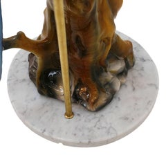 Hand Painted Porcelain Type Capodimonte Italian Table Lamp