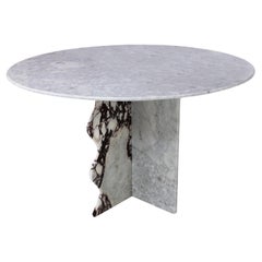Table ronde contemporaine en marbre de Calacatta et de Carrare Design/One par I.A. Studio