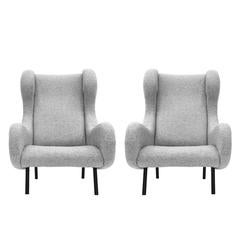 Pair of Senior Armchairs Designed by Marco Zanuso and Edited by Arflex