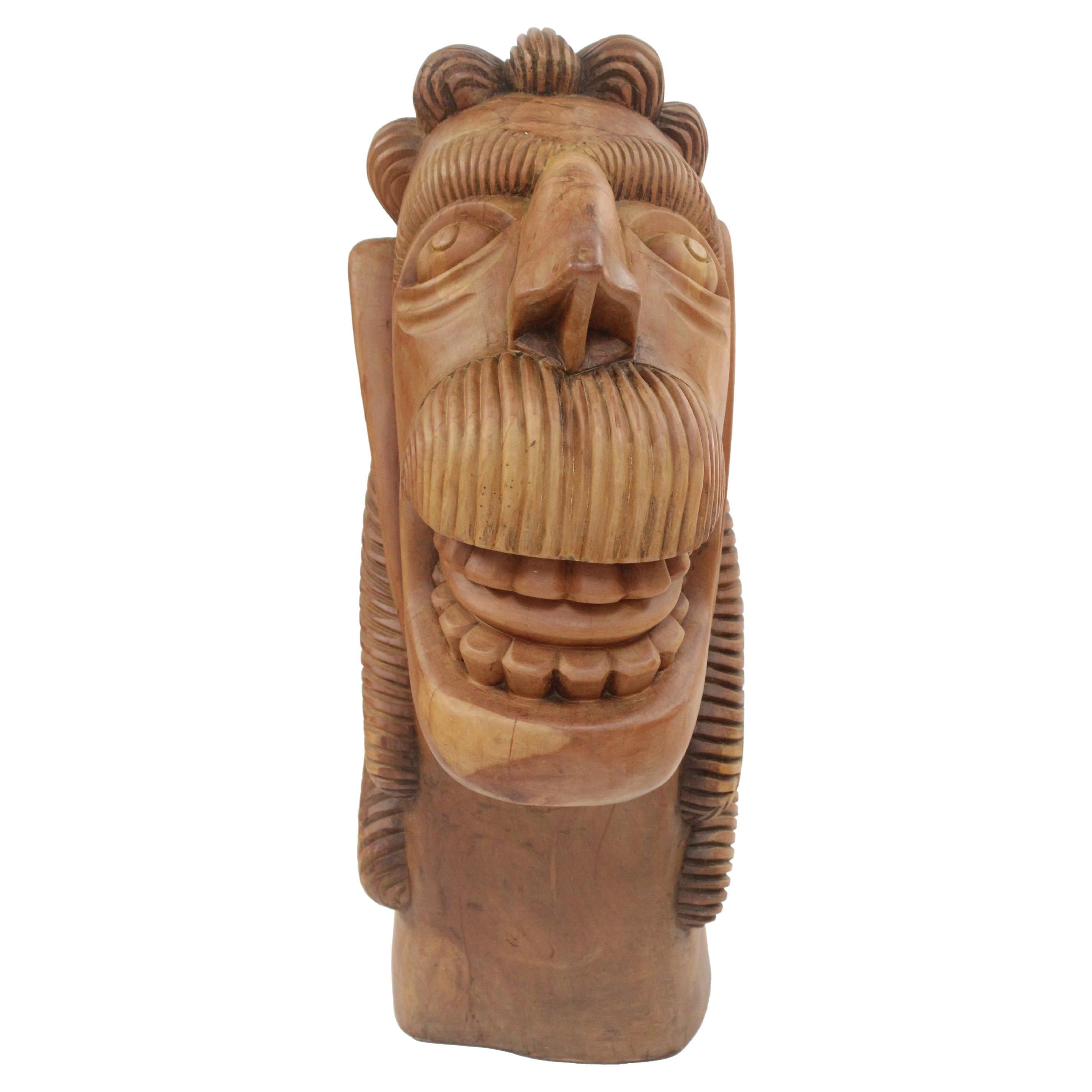 19th Century Brazilian Carranca Boat Figure in Primitivist Style