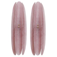 Mid Century Style Pink Murano Glass Sconces, Contemporary Design, Italy Murano