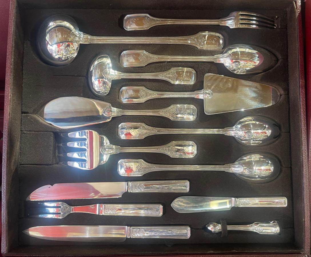 JEAN TETARD - Set de couverts en argent massif 199 pièces - années 1930 en vente 13