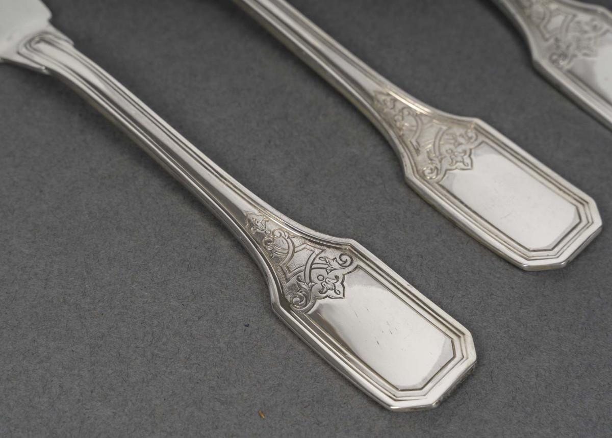 Argent sterling JEAN TETARD - Set de couverts en argent massif 199 pièces - années 1930 en vente