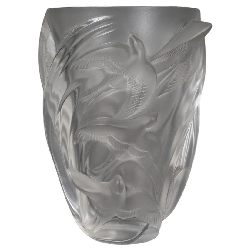 LALIQUE - "Martinets" Vase, circa 1980–2000 For Sale