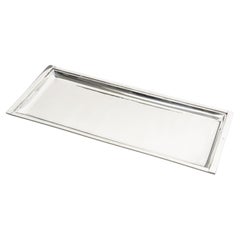 Silberschmied SAVARY - ART DECO rechteckige Silberschale um 1930