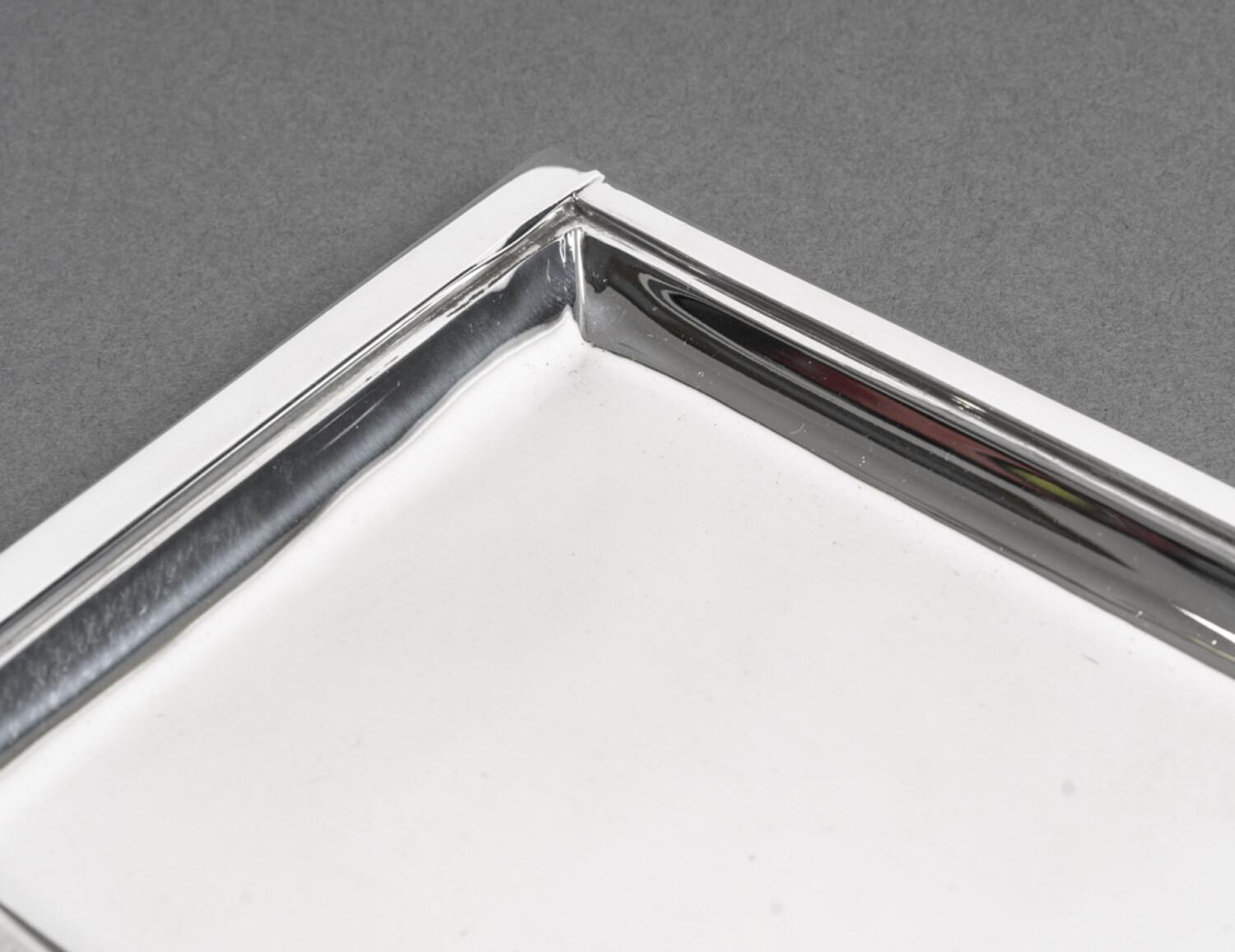 Silberschmied SAVARY - ART DECO rechteckige Silberschale um 1930 im Angebot 2