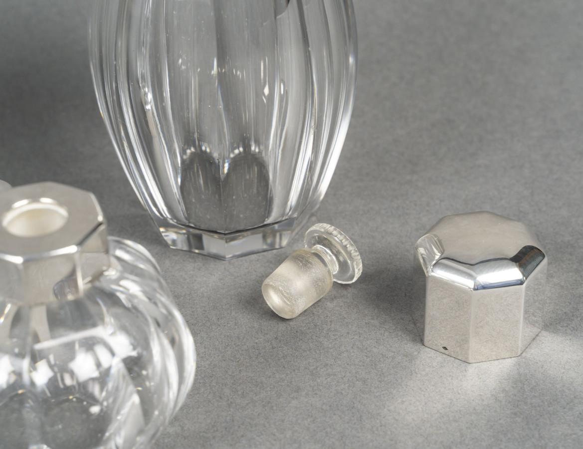 Christofle/Baccarat - Set di 5 bottiglie ART DECO 1930 circa in vendita 3