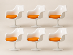 Eero Saarinen & Knoll Set Of 6 Tulip Armchairs