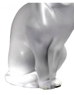 1932. LALIQUE FRANCE. “Sitting Cat” Model in Crystal