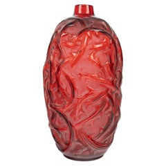 1921 – René Lalique, “Ronces” Vase, Red-Tinted