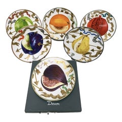 Hilton Mc Connico For Daum: 6 Dessert Plates "the Lost Arrows Of William Tell"